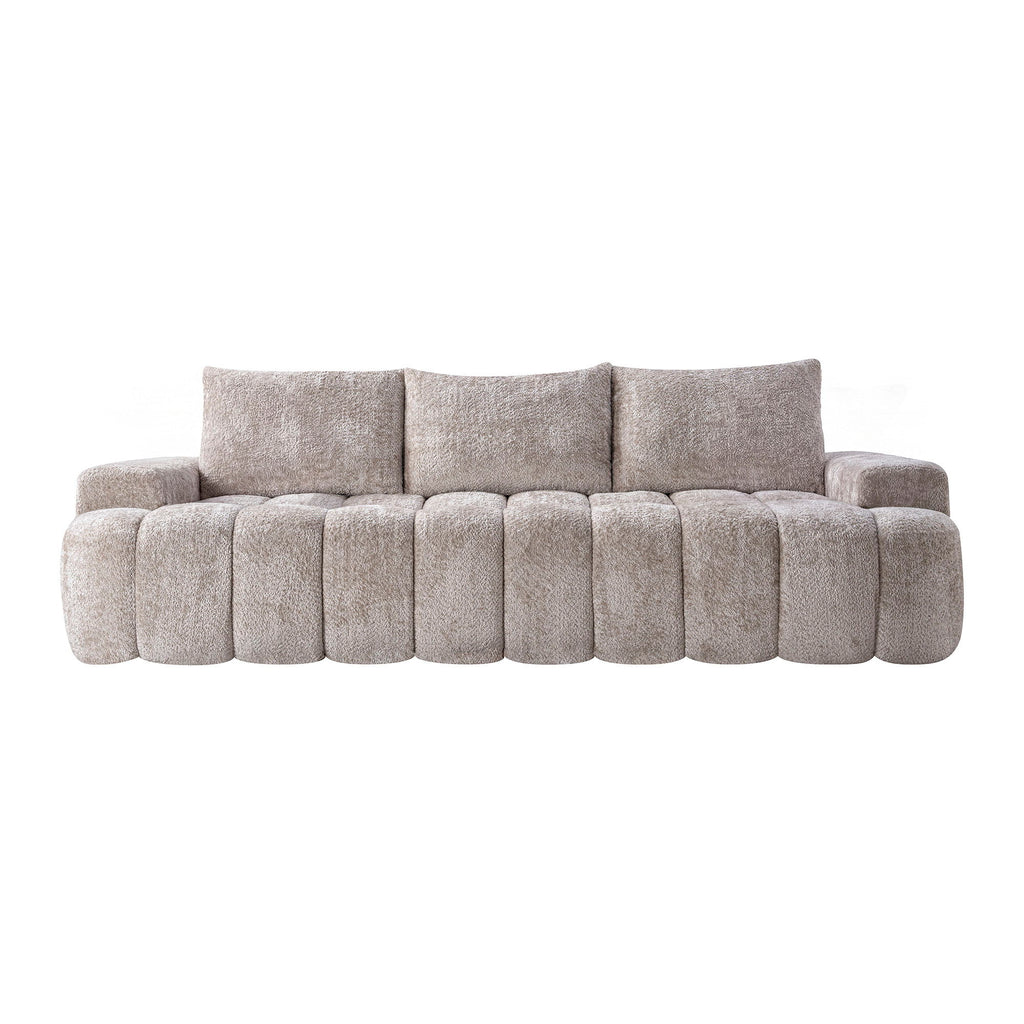 Extra Large Curved Front Compressed Sectional Sofa