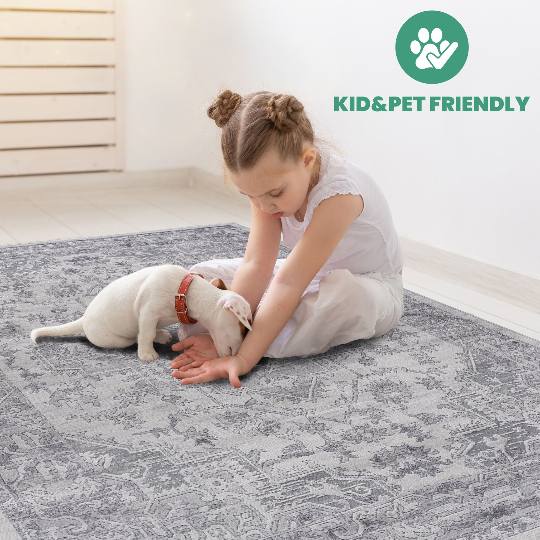 Marfi - 8' X 10' Oriental Area Rug - Silver