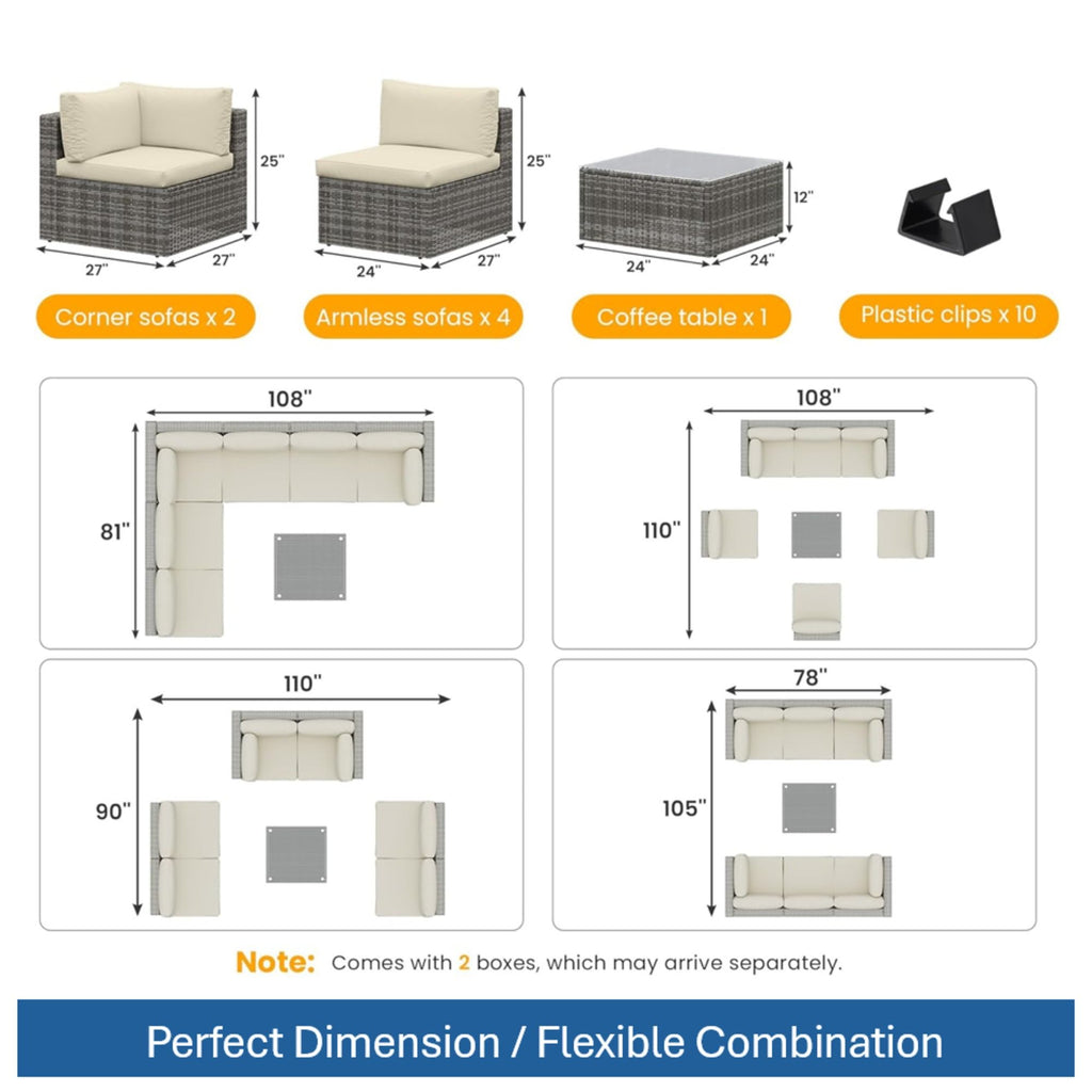 Modern Patio Set With Coffee Table