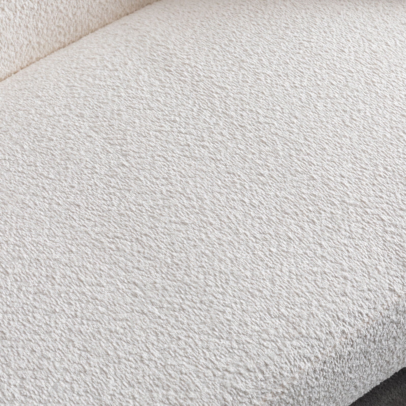 Curved 3 Seater Sofa For Living Room - White