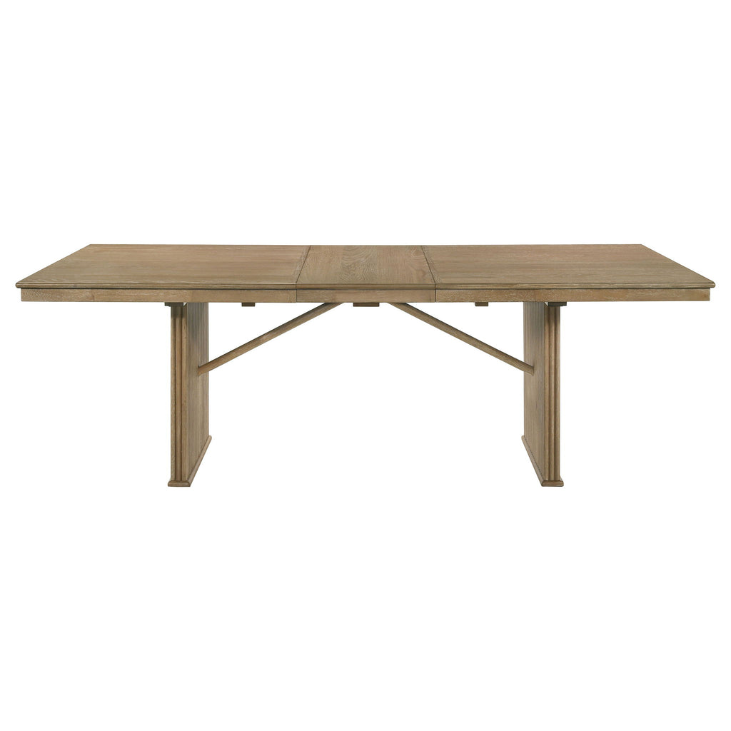 10 Piece Extension Dining Set With Upholstered Chairs And Matching Sideboard - Light Brown
