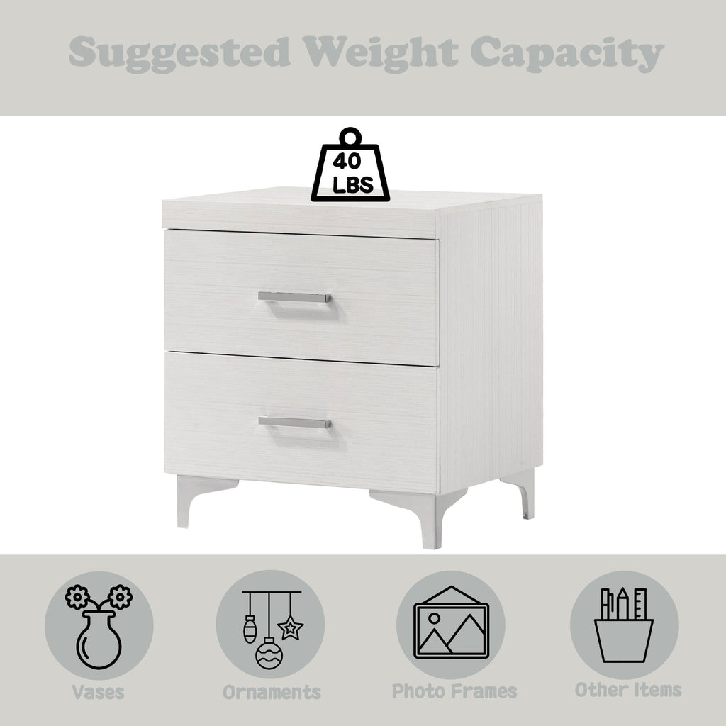 Casilda - Nightstand With Dovetail Drawers - White