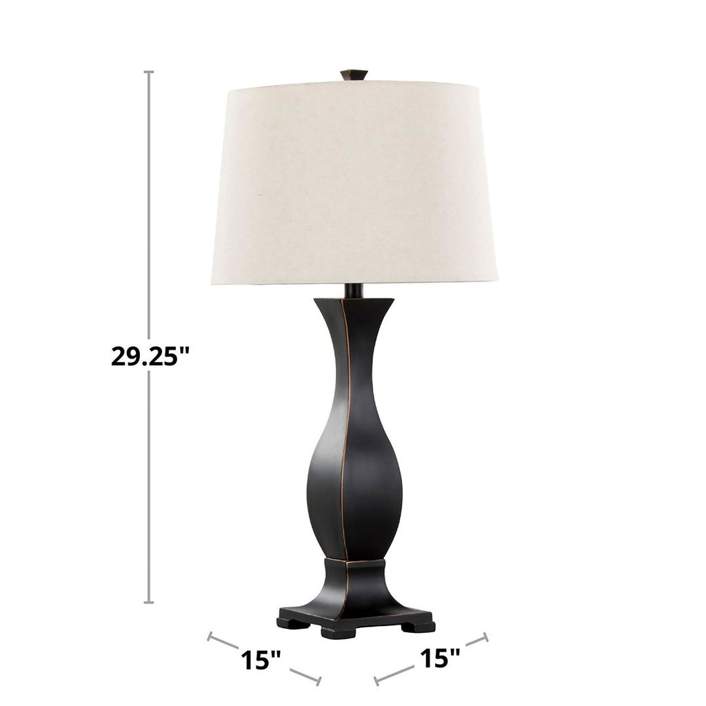 Riley - Contemporary Table Lamp (Set of 2) - Oil Rubbed Bronze / Oat