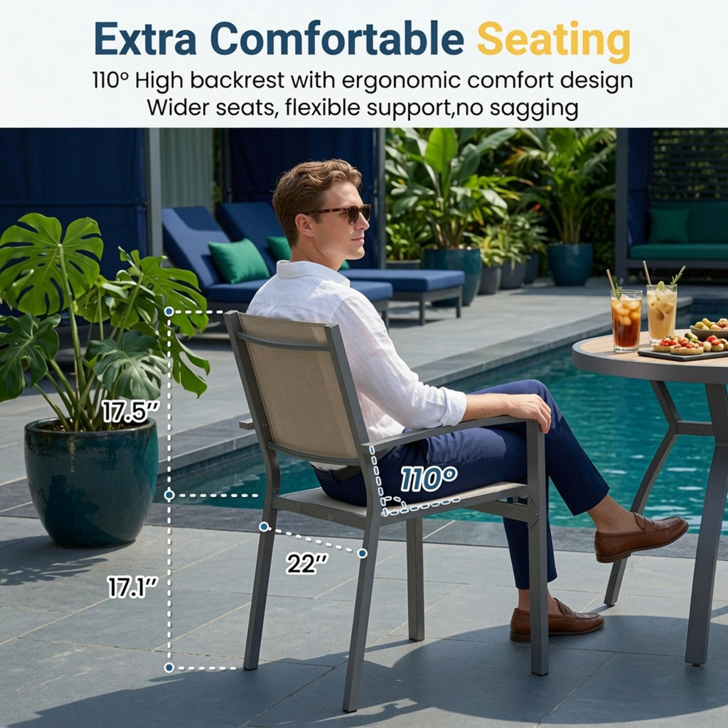 Outdoor Patio Chairs, All Weather