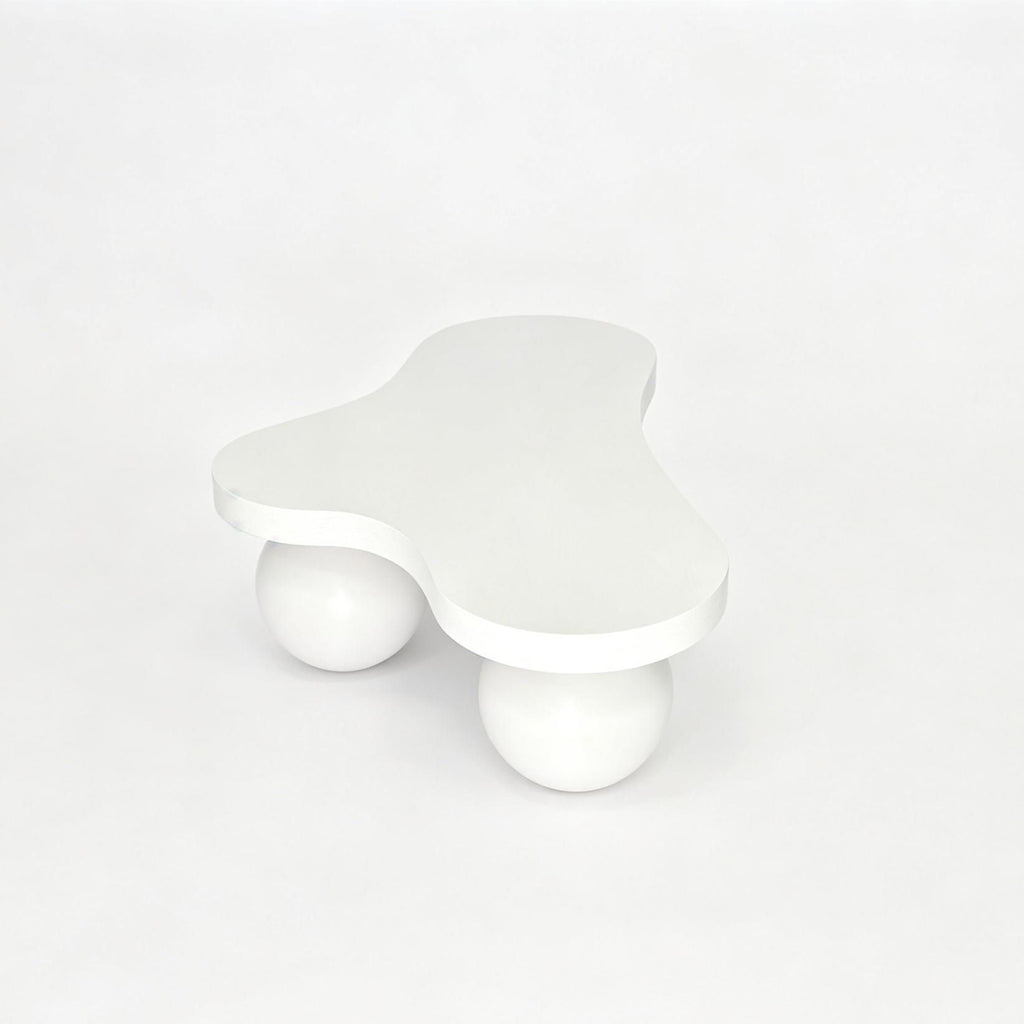 Cloud Shaped Coffee Table With 3 Ball Legs For Living Room