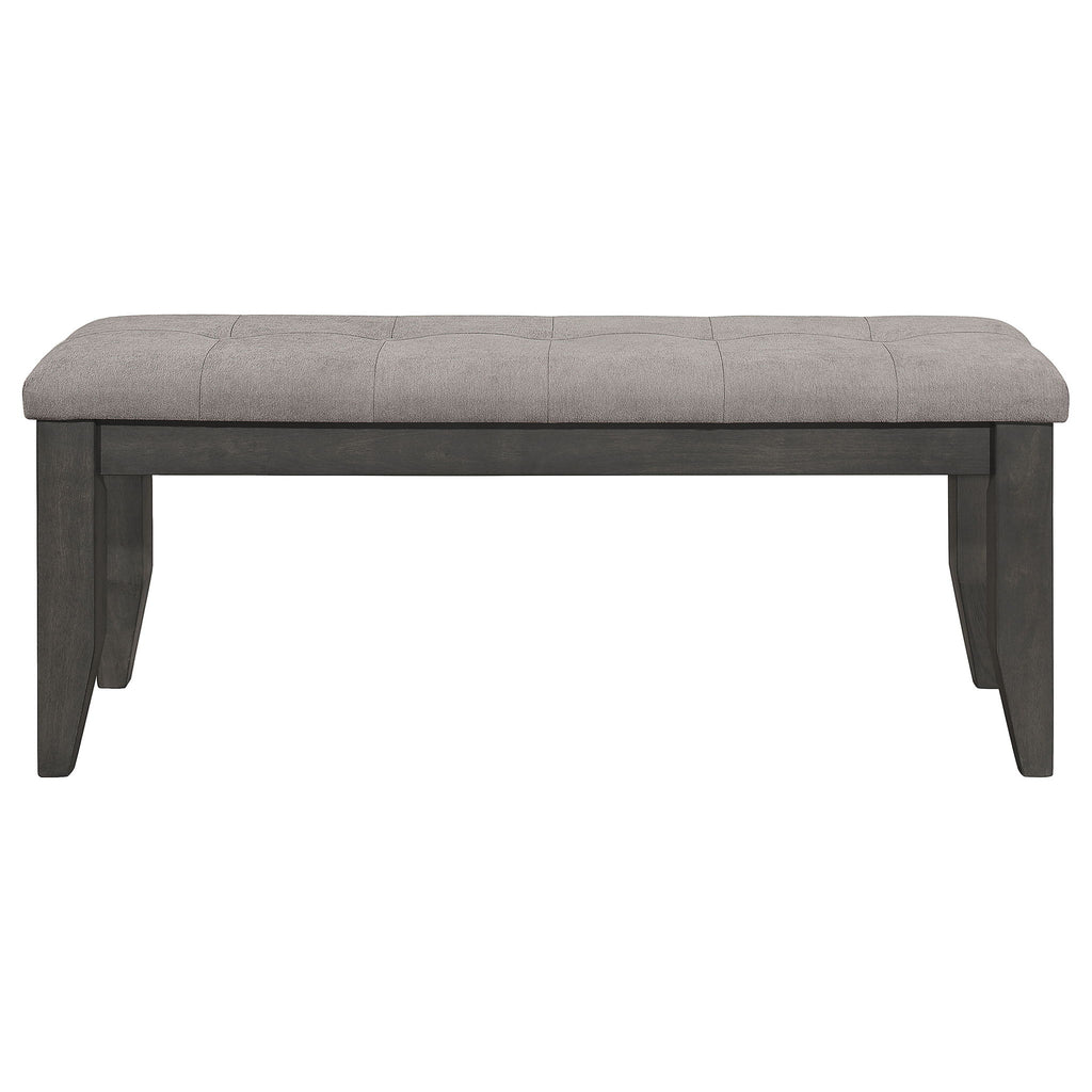 Erskin - Upholstered Dining Bench With Button Tufted Cushion - Dark Gray