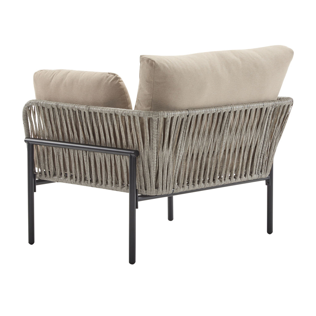 Rope Lounge Chair With Cushions For Modern Spaces