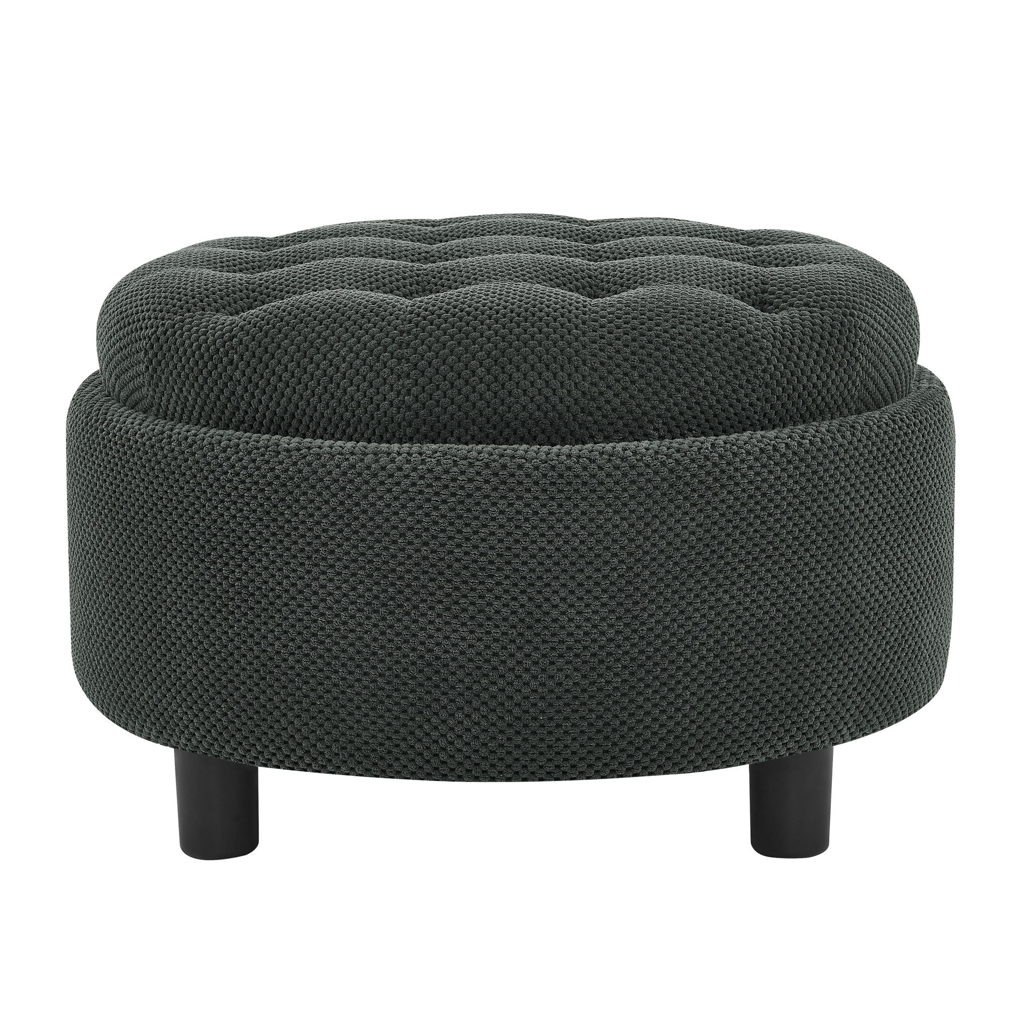 Storage Round Footstool Table Ottoman