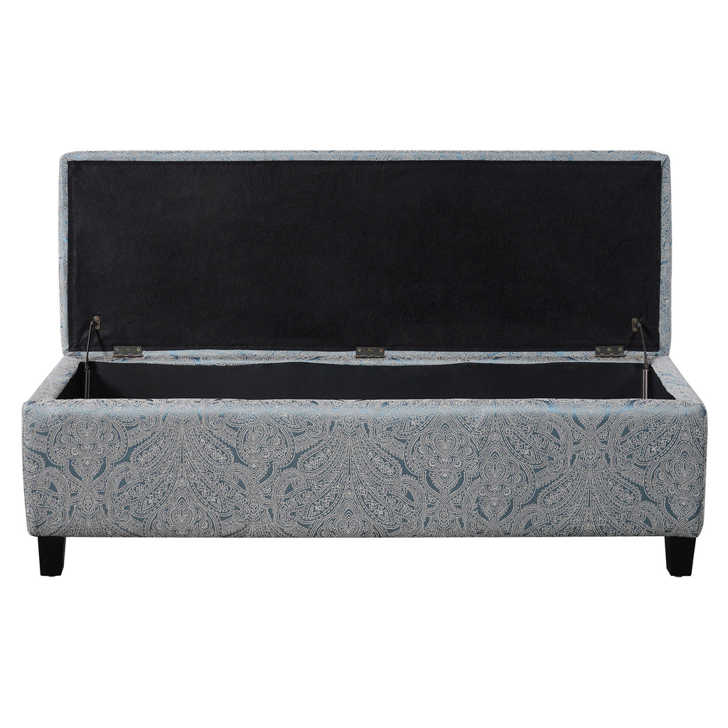 Indoor Storage Ottoman Bench With Hidden Storage - Pattern