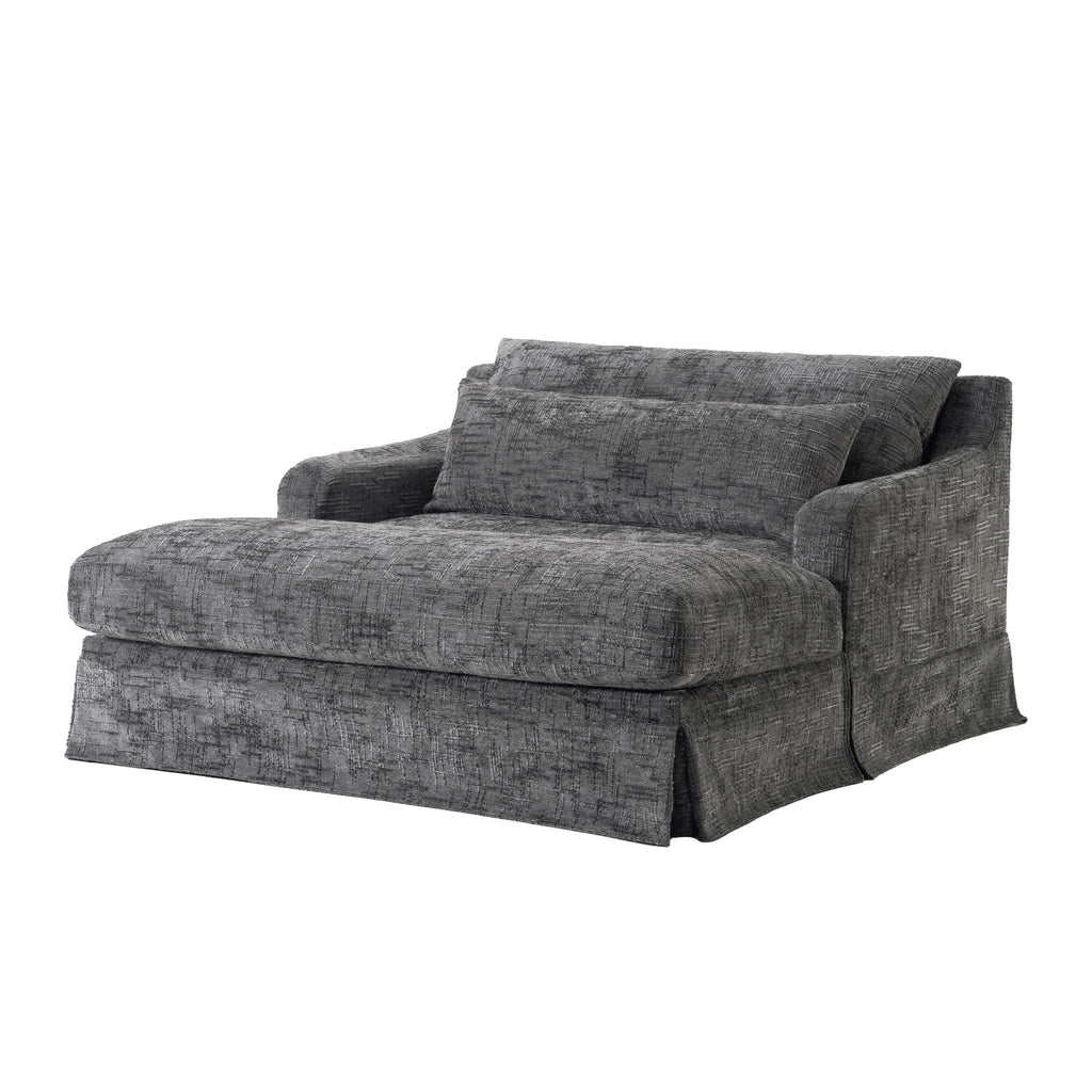 Sofa Bed Loveseat With Textured Surface And 2 Cushions