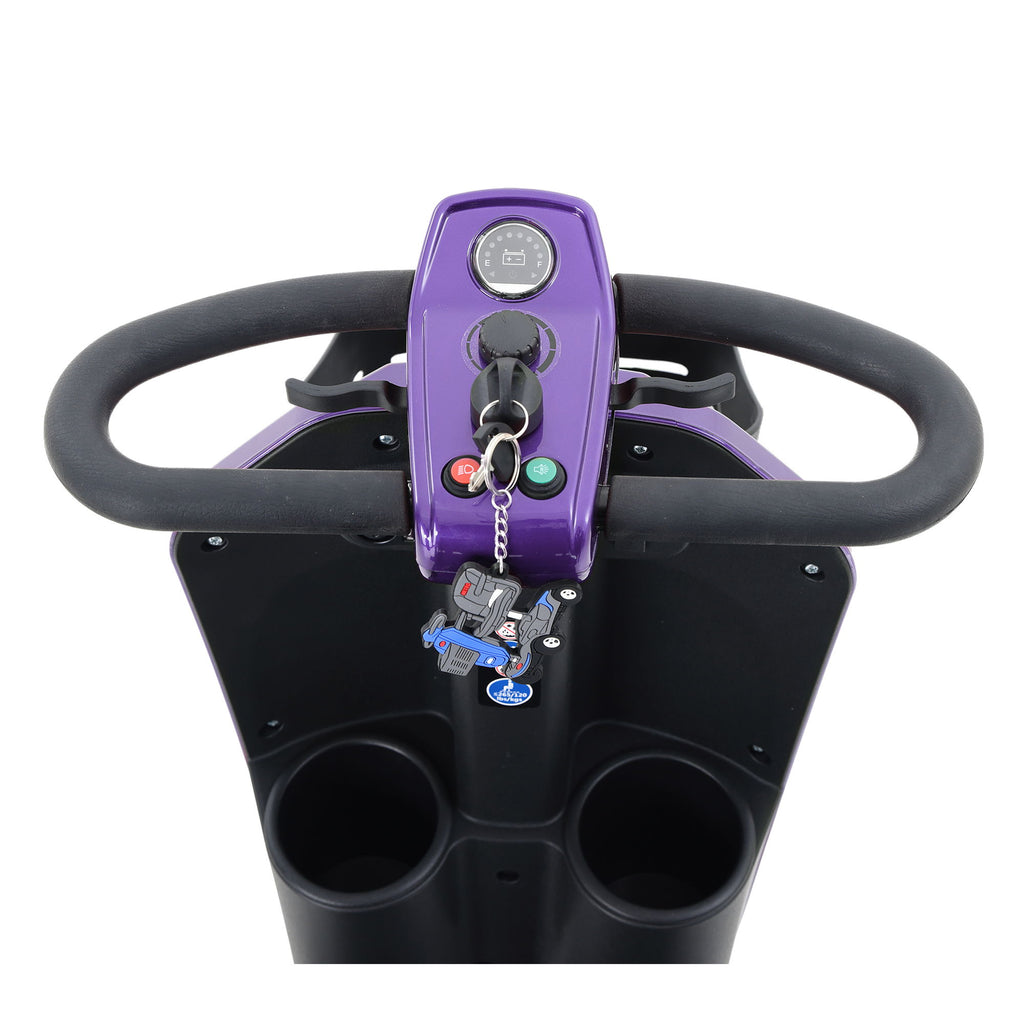 Max Plus - 4 Wheels Outdoor Compact Mobility Scooter With 2 Pieces X 20Ah Lead Acid Battery, 16 Miles, Cup Holders & USB Charger Port