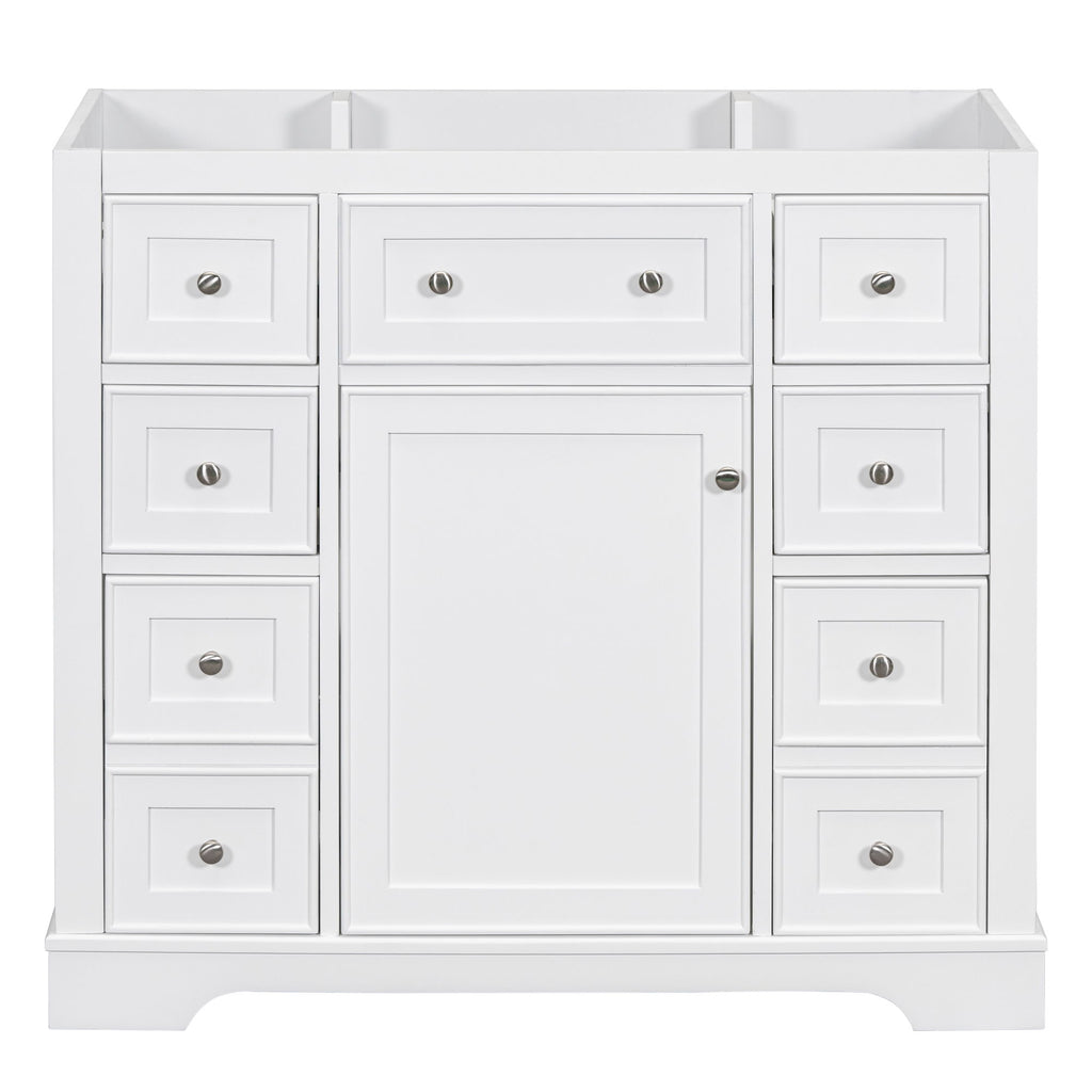 Modern Bathroom Vanity Base Only With 1 Cabinet And 6 Drawers