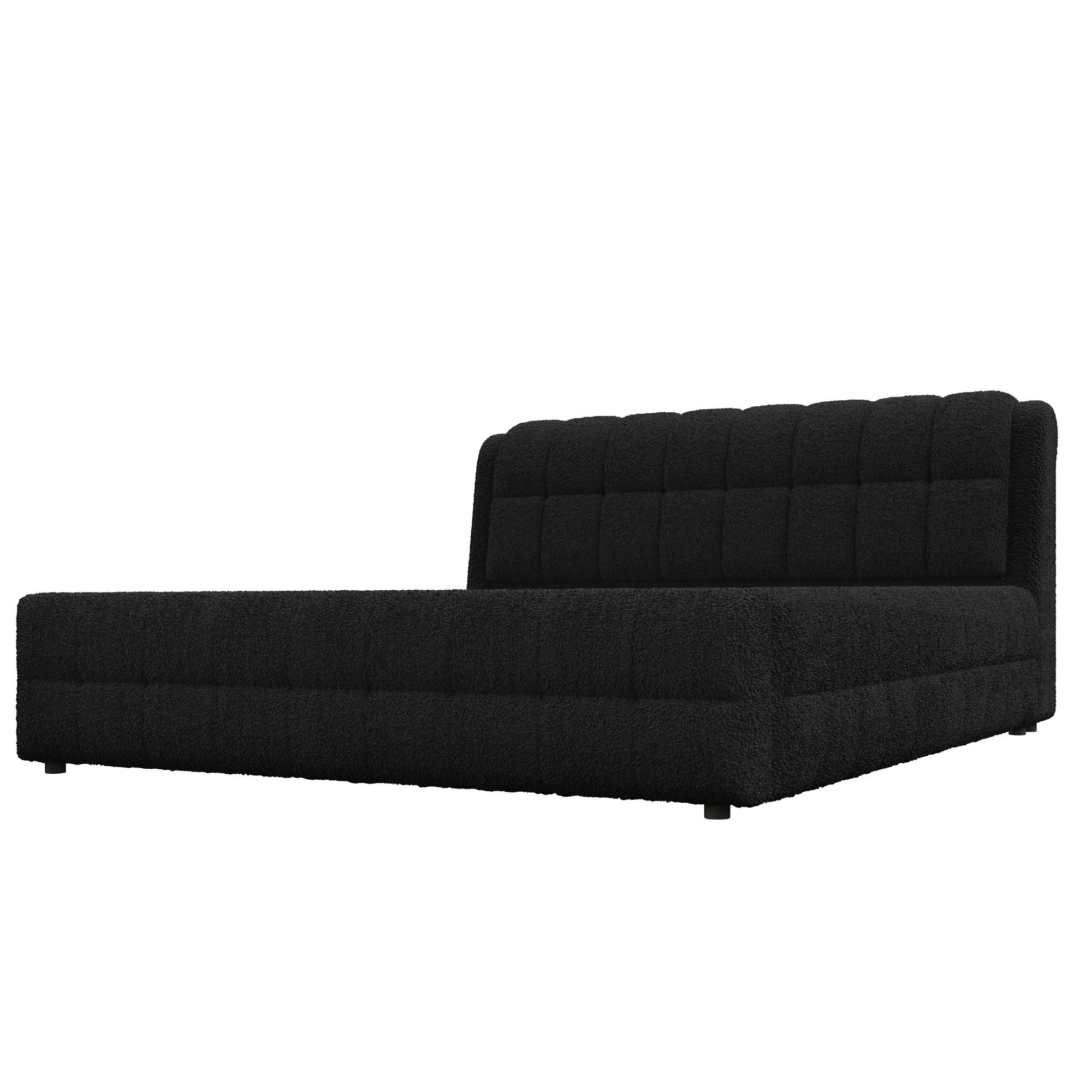 Upholstered Platform Bed With Stitching Details