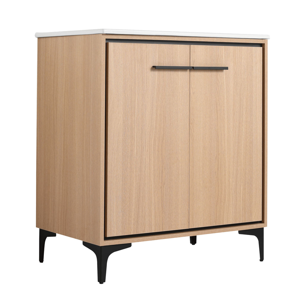 Modern Bathroom Vanity Base With Basin And Storage Cabinet