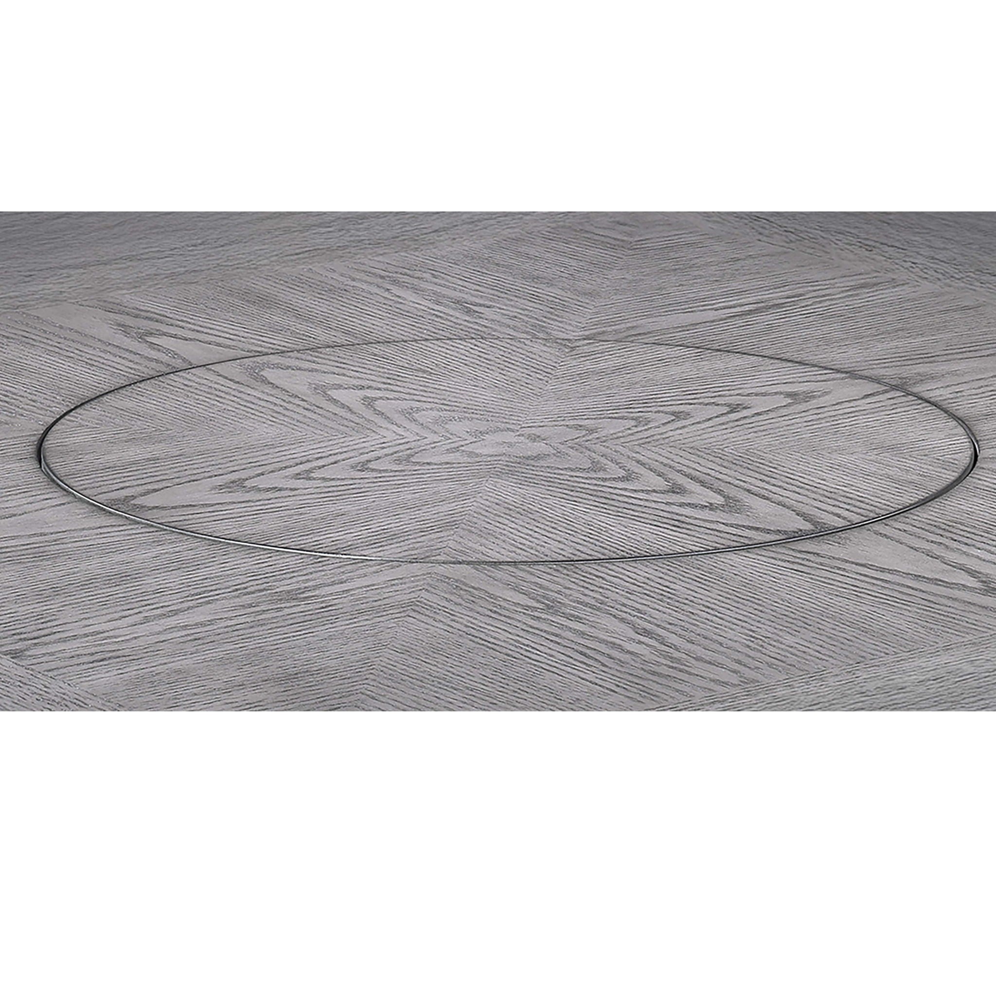 Contemporary Counter Height Dining Set With Built In Lazy Susan