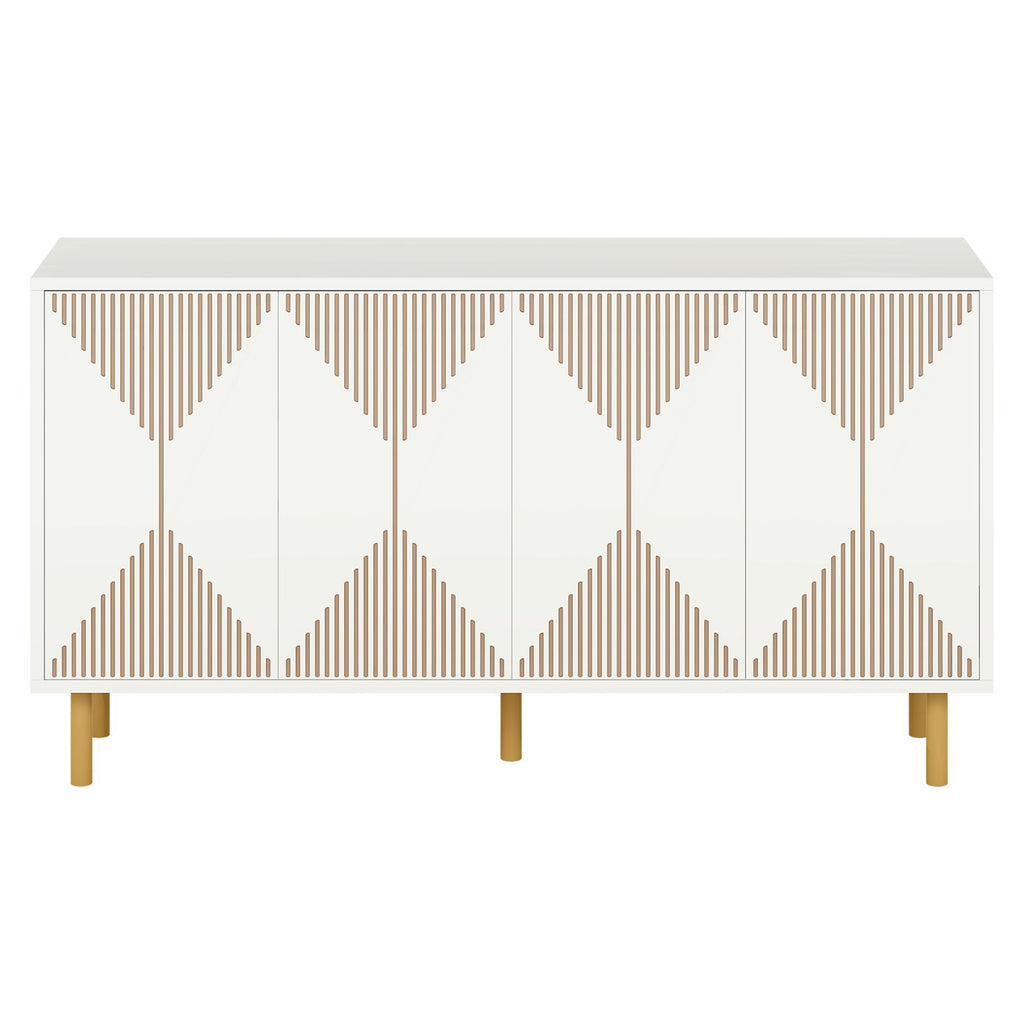 Sideboard Buffet Cabinet, 59.06" Storage Cabinet For Living Room - White