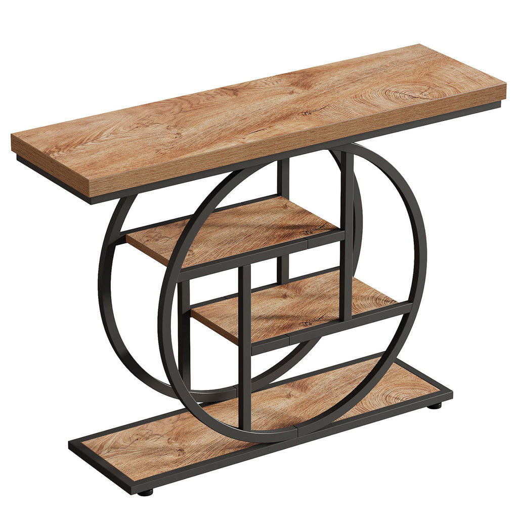 Console Table With 4 Tier Design For Living Hallway