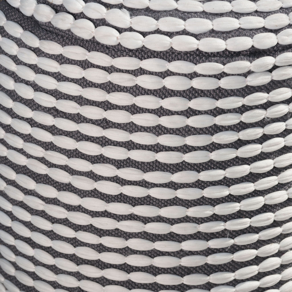River - Handcrafted Cylindrical Pouf Water Resistant Fabric