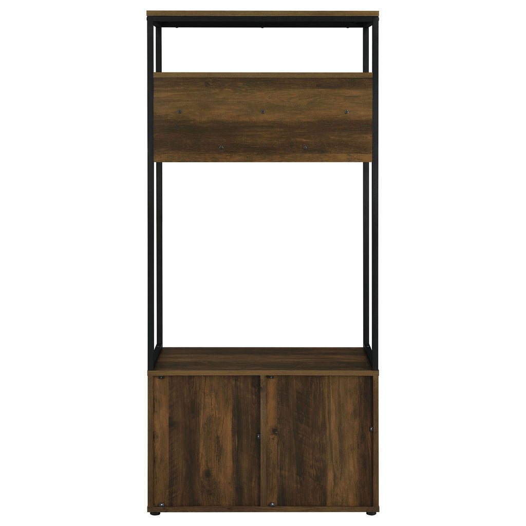 Flora - 2 Door Coat Rack Hall Tree Storage Bench And Multi Functional Storage - Natural