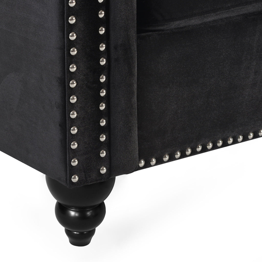 Chesterfield Style 3 Seater Sofa With Deep Button Tufting