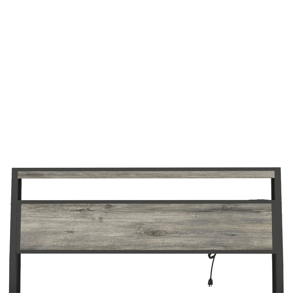 Bed Frame With Headboard, LED Lights & Charging Station