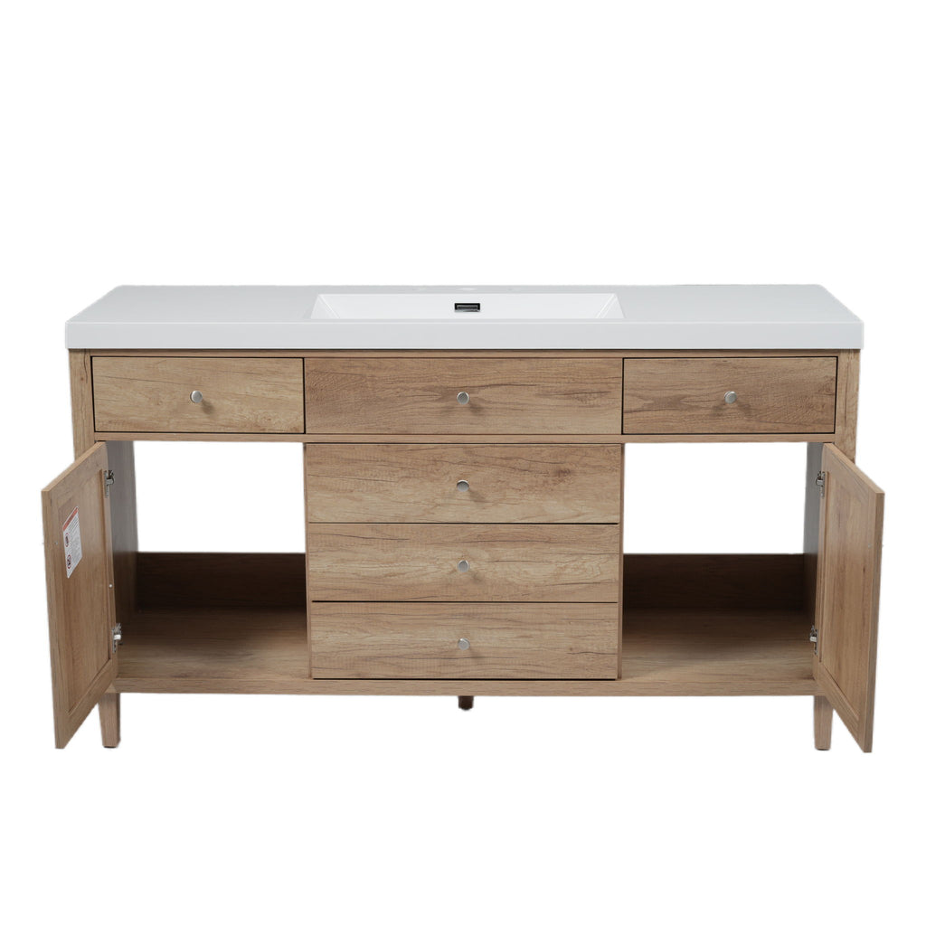 Modern Bathroom Vanity With Sink, Soft Close Drawers