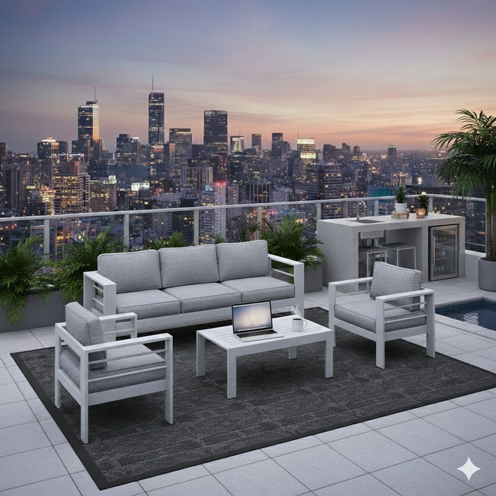 Outdoor Patio Set With All-Weather Thick Cushions
