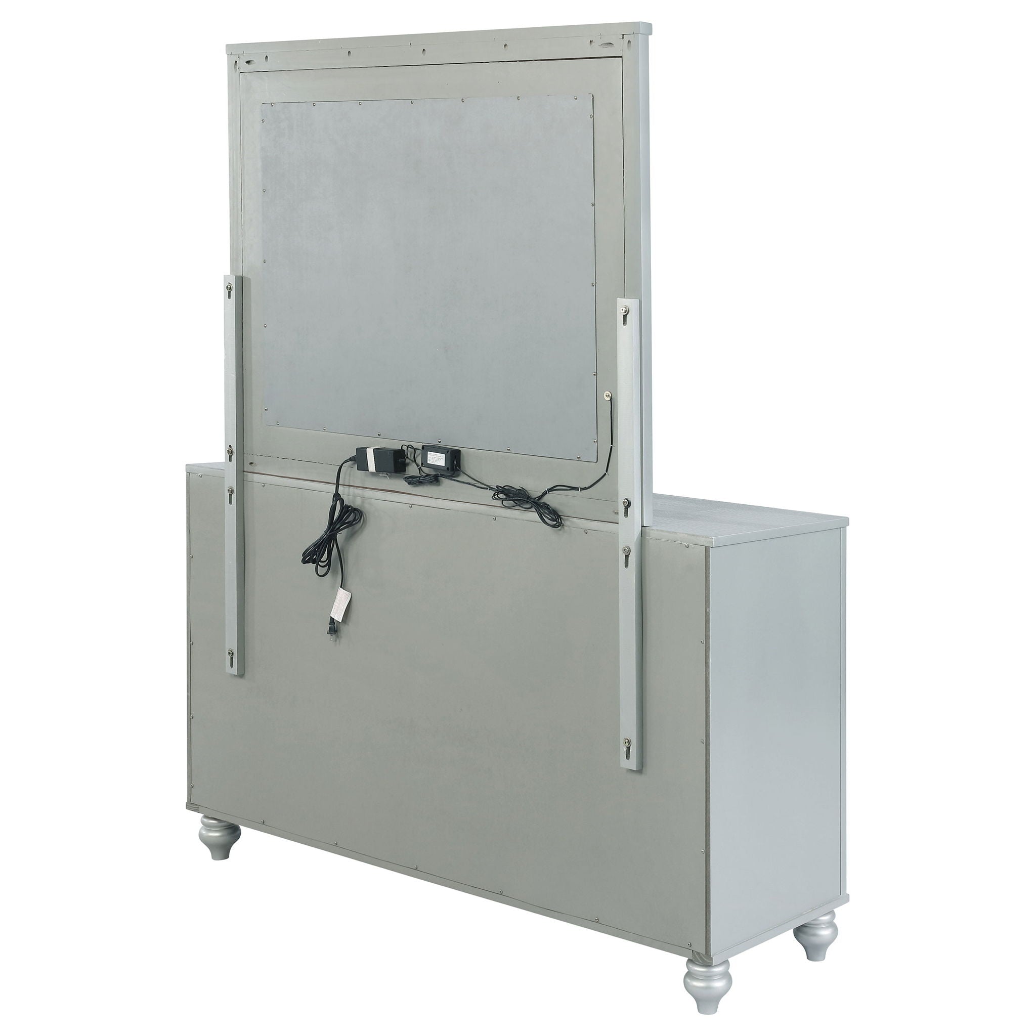 Arabesque - 6 Drawer Dresser With Mirror - Silver