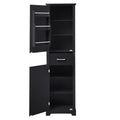 Tall Freestanding Bathroom Storage Cabinet With 2 Doors And Adjustable Shelves