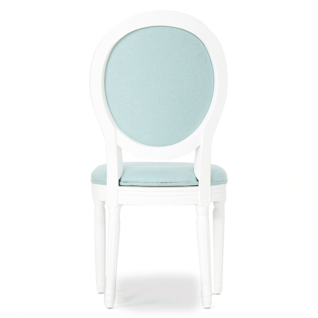 French Country Dining Chair Set With Round Backrest