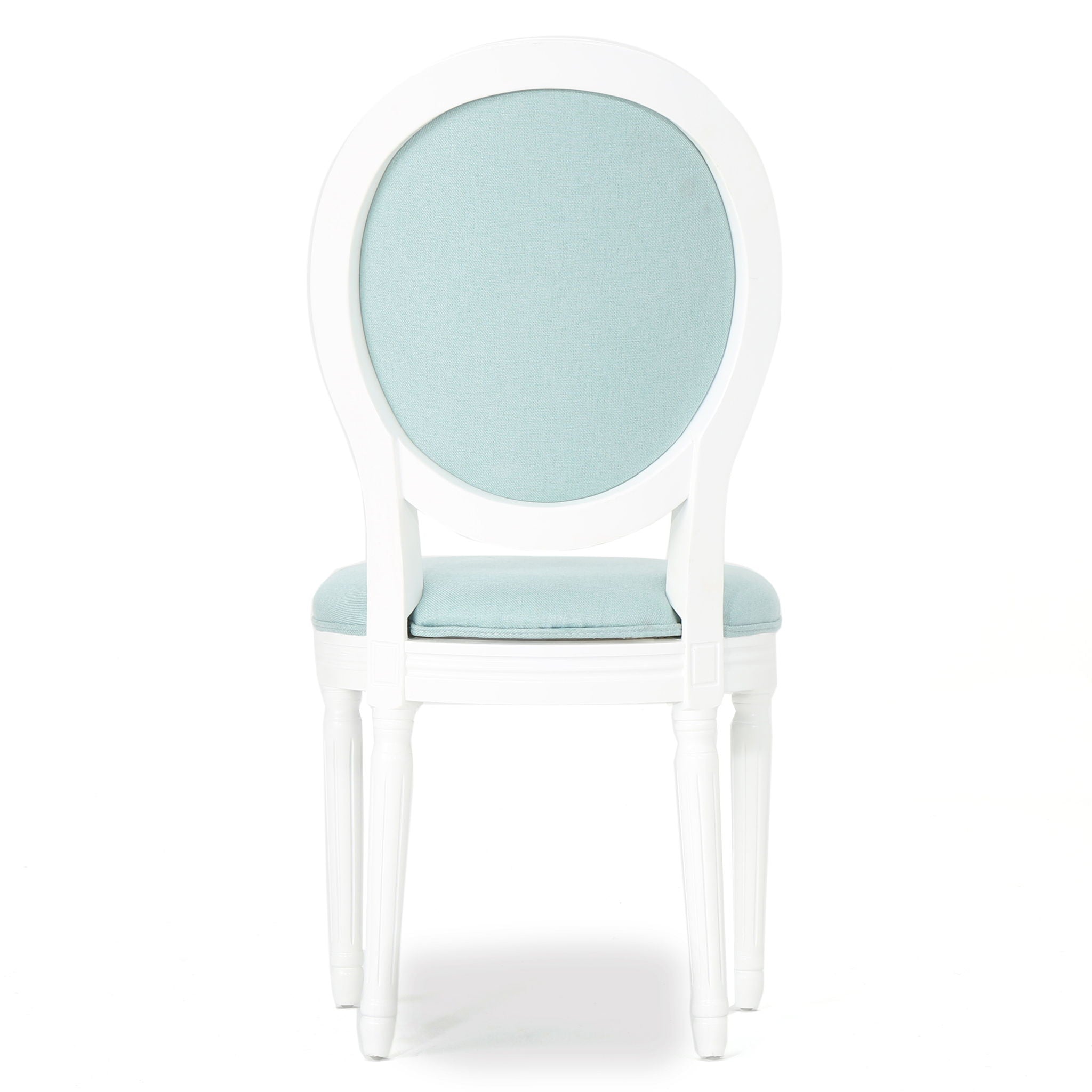 French Country Dining Chair Set With Round Backrest