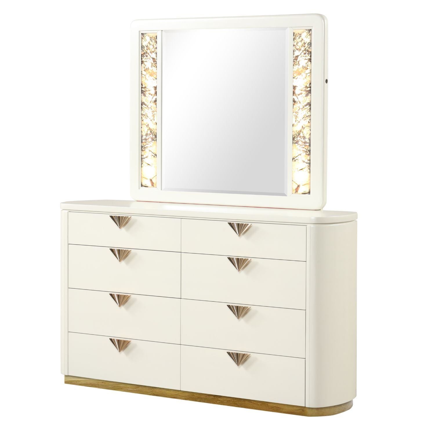 La Pierre - Bedroom Set With Upholstered LED Bed