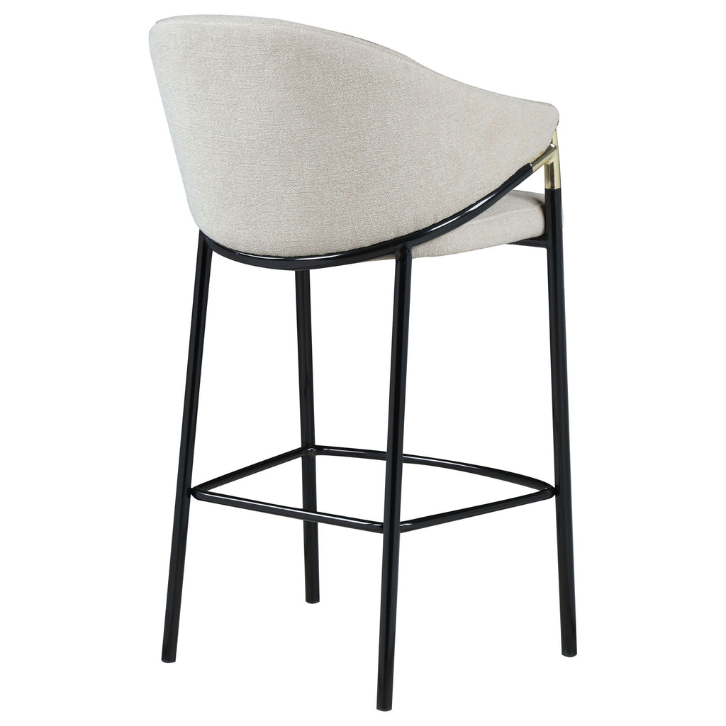 Sloped Arm Bar Stools (Set of 2) - Beige