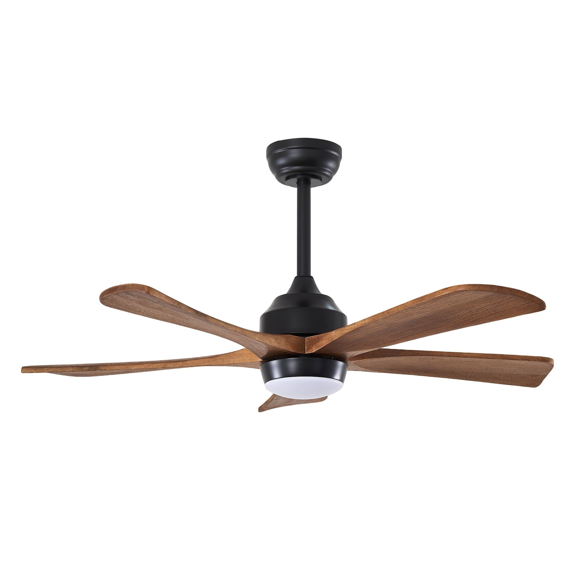 5 Blades Ceiling Fan With Lights Remote Control - Matte Black