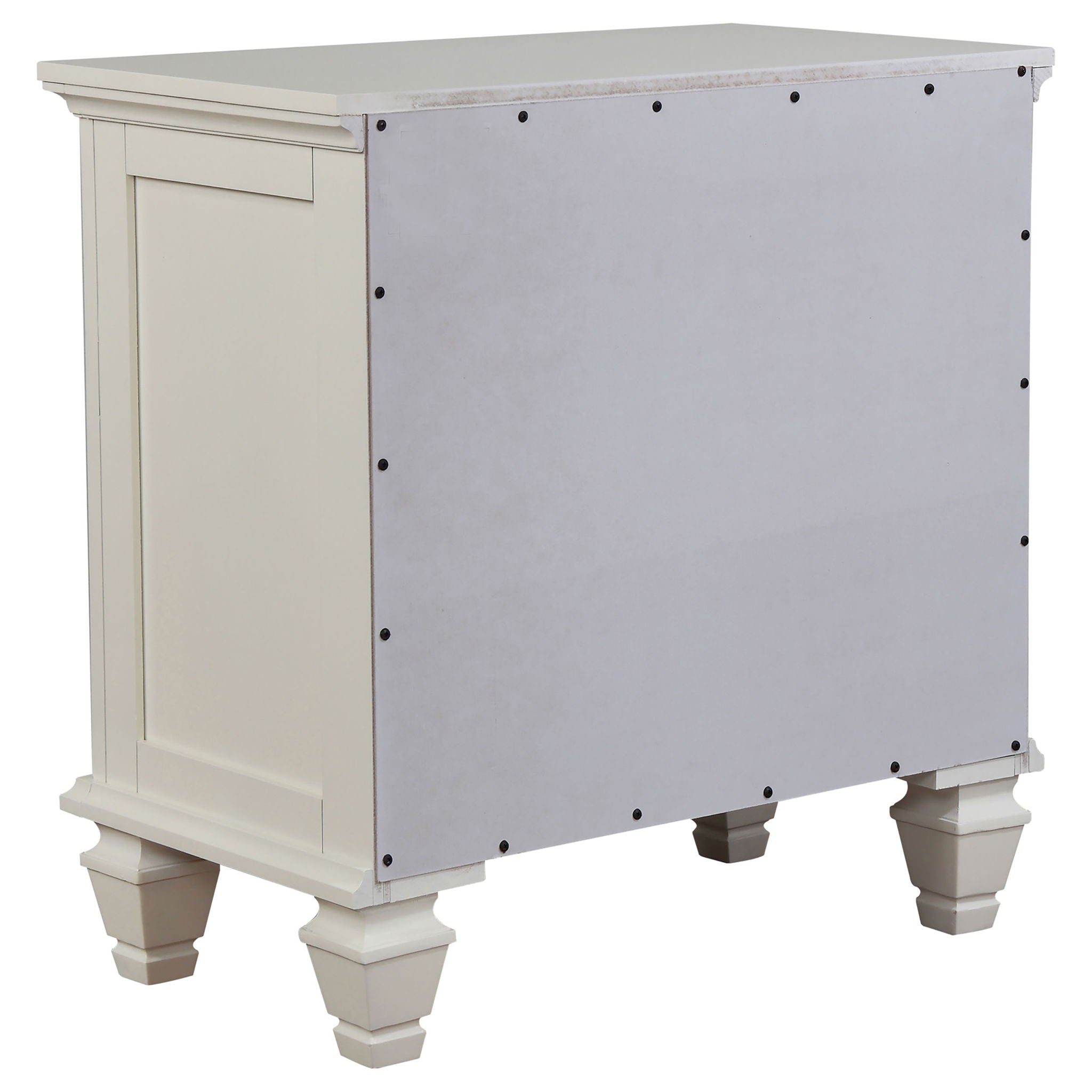 Cortina - 4 Piece Queen Bedroom Set With Ornate Panels And Storage - Cream White