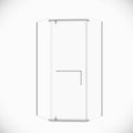 Frameless Neo Angle Shower Door WithTempered Glass
