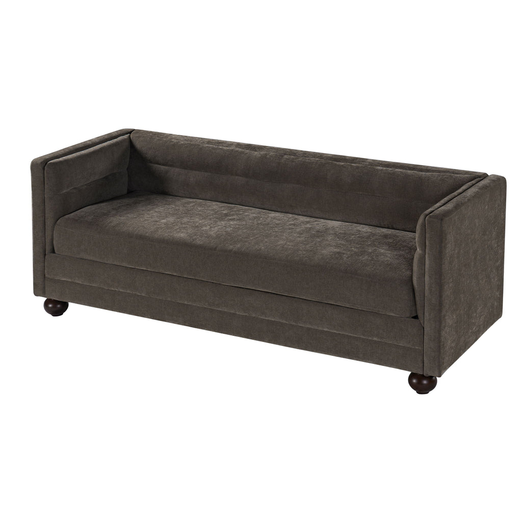 3 Seater Sofa Upholstery With Square Arms, Living Room Couch