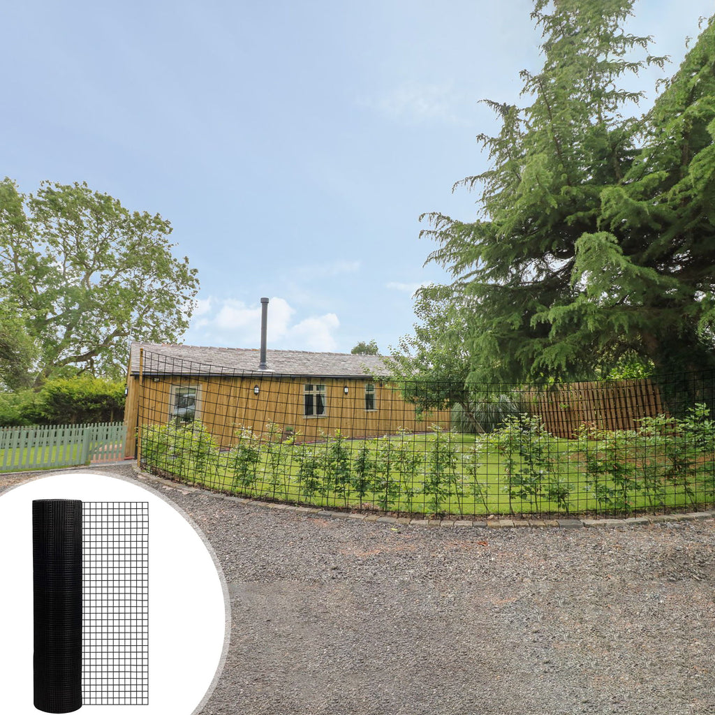 Vinyl Coated Hardware Cloth, Welded Wire Fence For Poultry & Home Improvement - Black