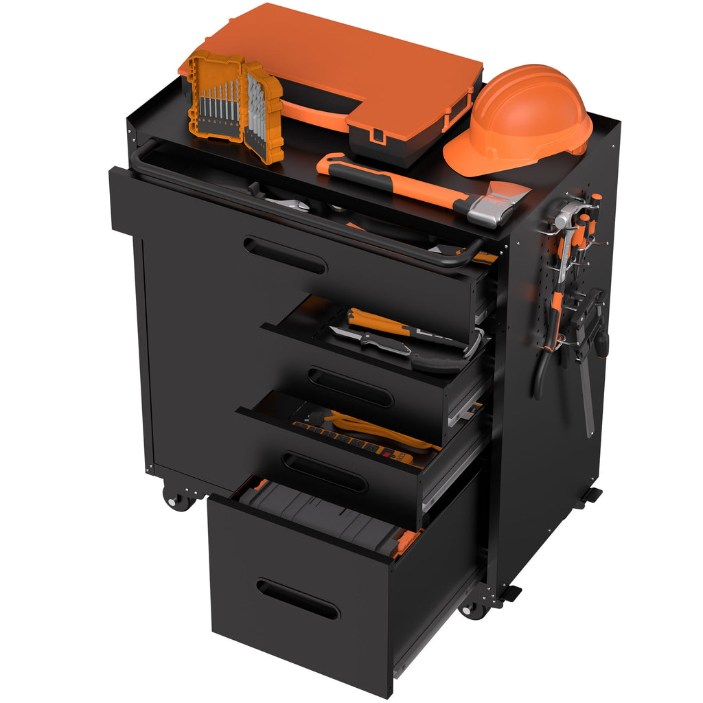 Rolling Tool Cabinet Heavy Duty Garage Storage With Lockable Doors