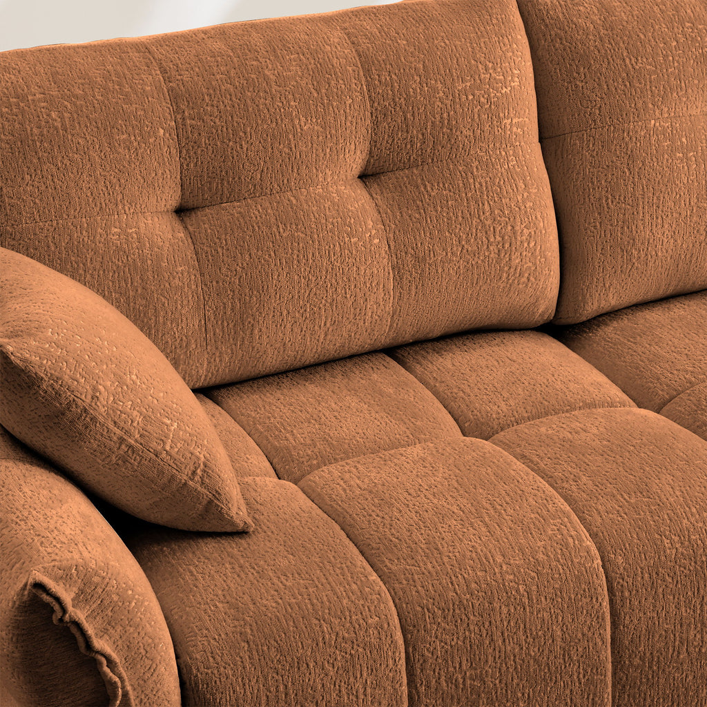 Ergonomic Single Seater Sofa With Ottoman, High Resilience Support Cushions