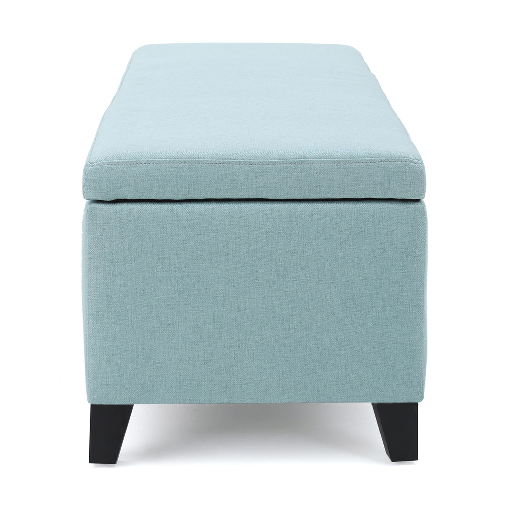 Contemporary Storage Ottoman Bench With Upholstery