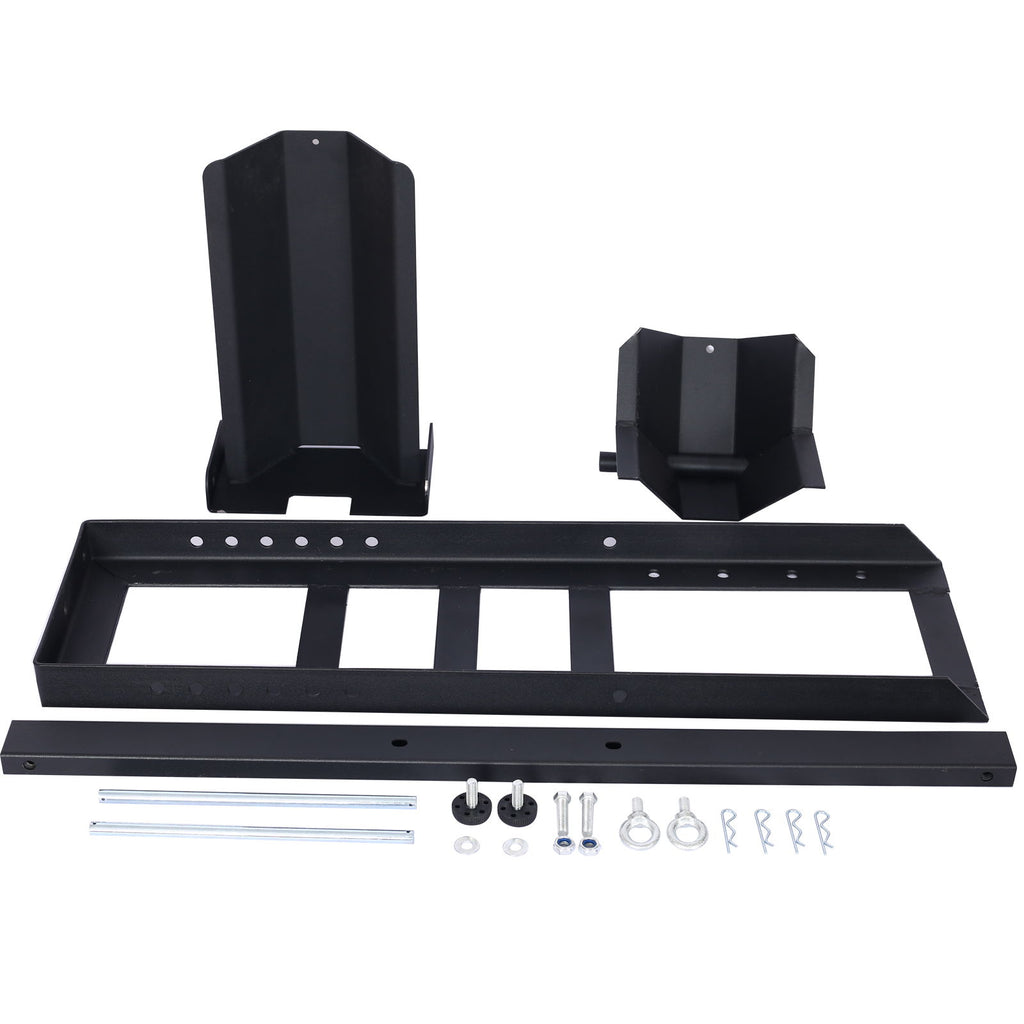 Heavy Duty Adjustable Motorcycle Stand / Wheel Chock 1800 Lb Capacity - Black