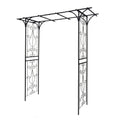 Metal Garden Arch Climbing Plants Support Rose Arch Outdoor - Black