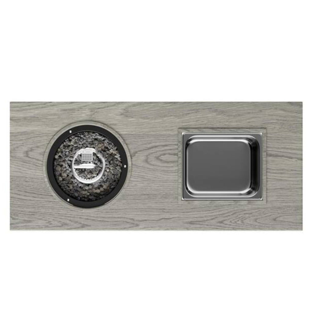 3 In 1 Outdoor Propane Fire Pit Table 50, 000 BTU With Ice Bucket - Gray