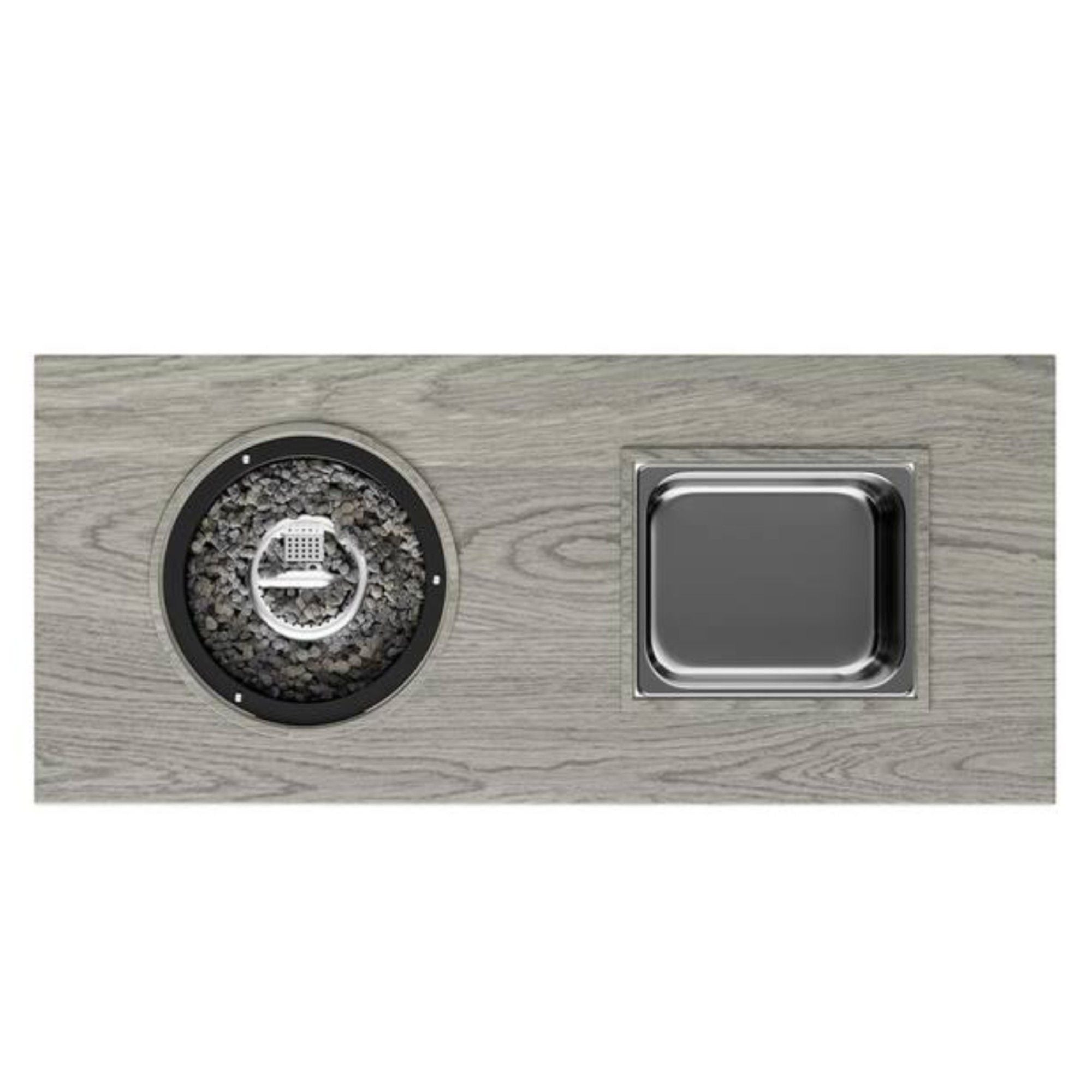 3 In 1 Outdoor Propane Fire Pit Table 50, 000 BTU With Ice Bucket - Gray