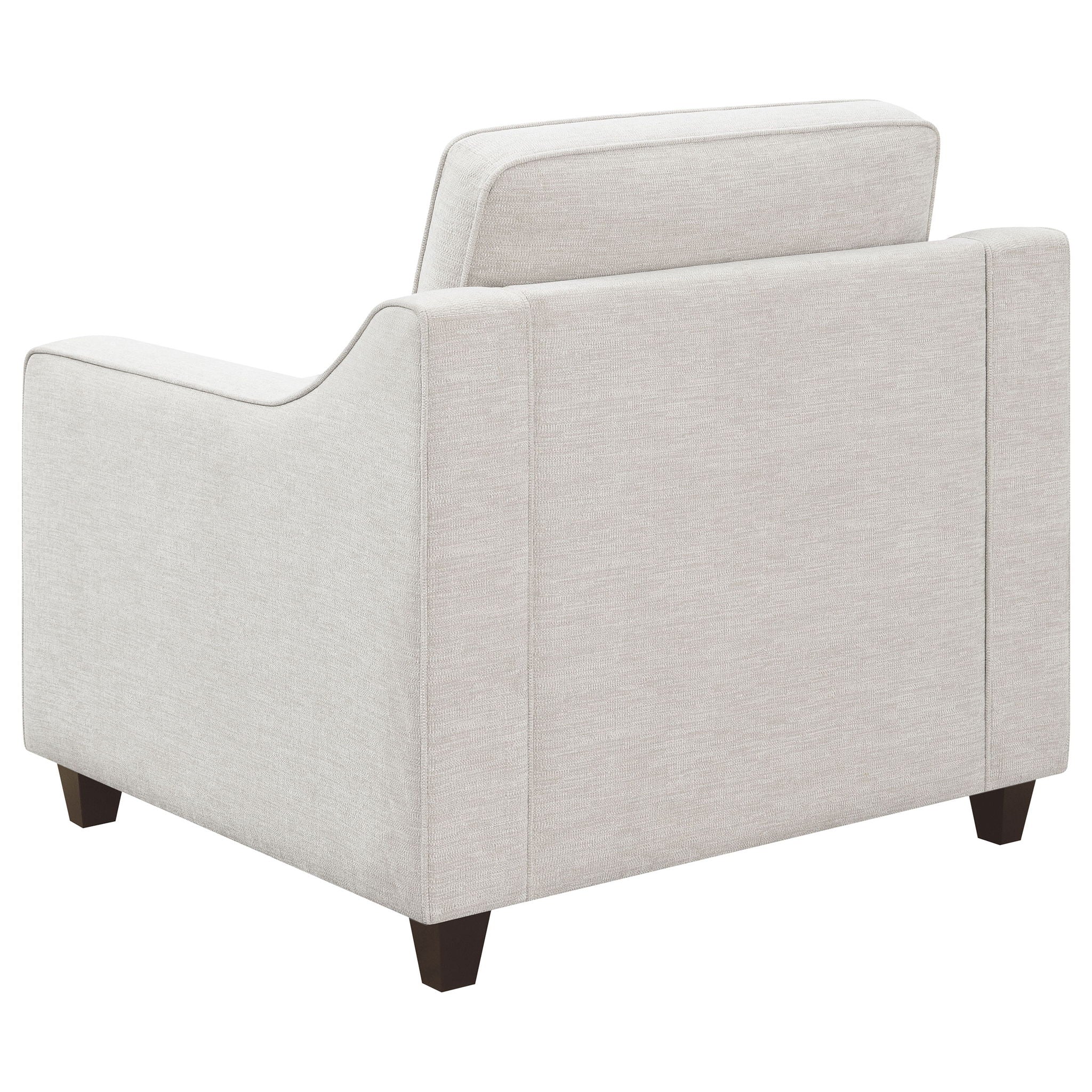 Mahaffey - Upholstered Sloped Track Arm Chair - Beige