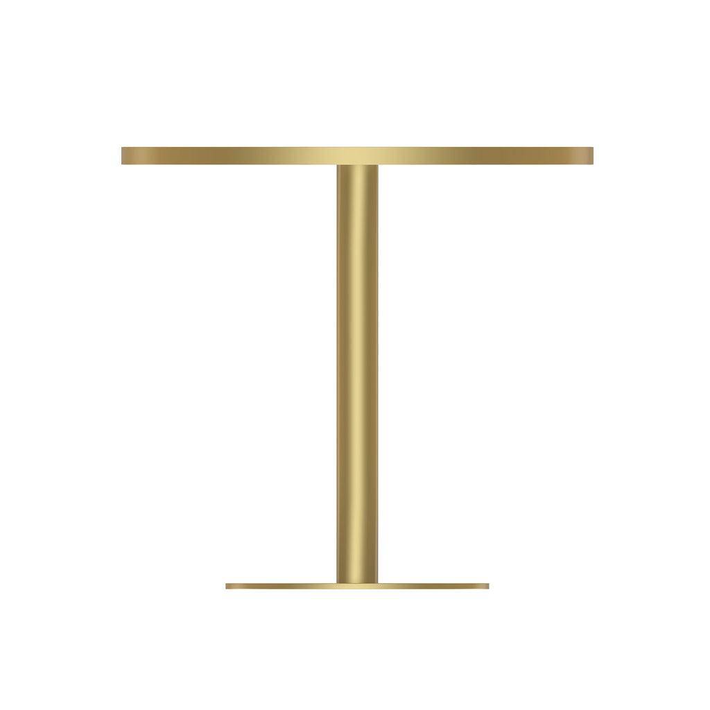 Round Bistro Table - Gold / White