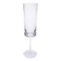Oval Halo Unbreakable Plastic Champagne Flutes (Set of 4), Acrylic Wedding Mimosas Glasses, 4Oz - Clear