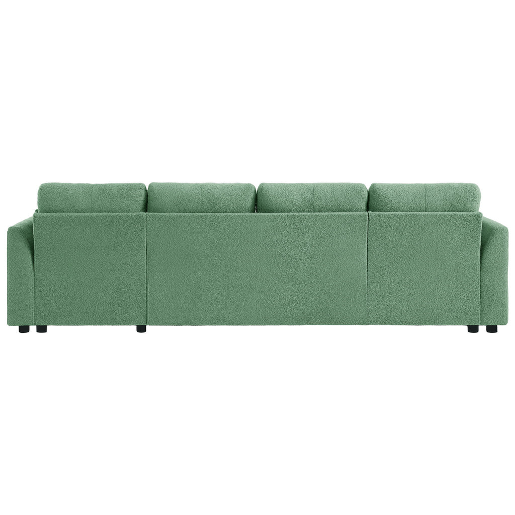 U-Shaped Sectional Sofa Bed With Storage And USB Ports