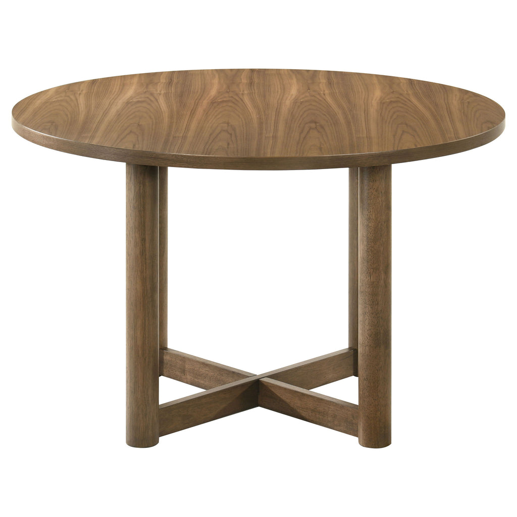 Graham - 5 Piece Round Dining Table Set - Walnut